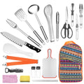 19-Piece Camping Cooking Utensil Kit with Storage Bag