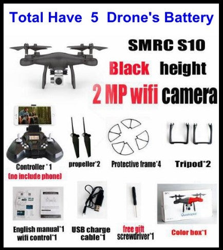 S10 SMRC FPV Quadcopter Drone with 2MP Wi-Fi Camera