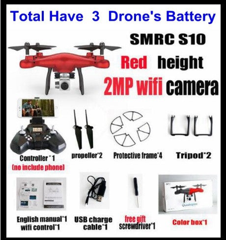 S10 SMRC FPV Quadcopter Drone with 2MP Wi-Fi Camera