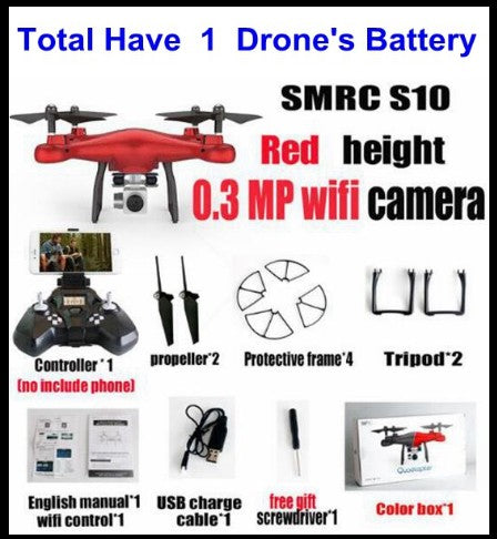 S10 SMRC FPV Quadcopter Drone with 2MP Wi-Fi Camera