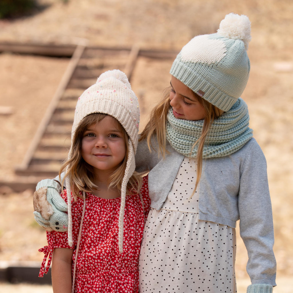 Kids’ Knit Earflap Beanie with Ties, Ages 2–6