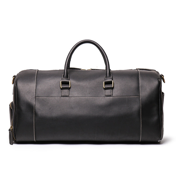 Vintage Full-Grain Crazy Horse Leather Weekender Bag
