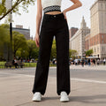 High-Waisted Rhinestone-Detail Jeans