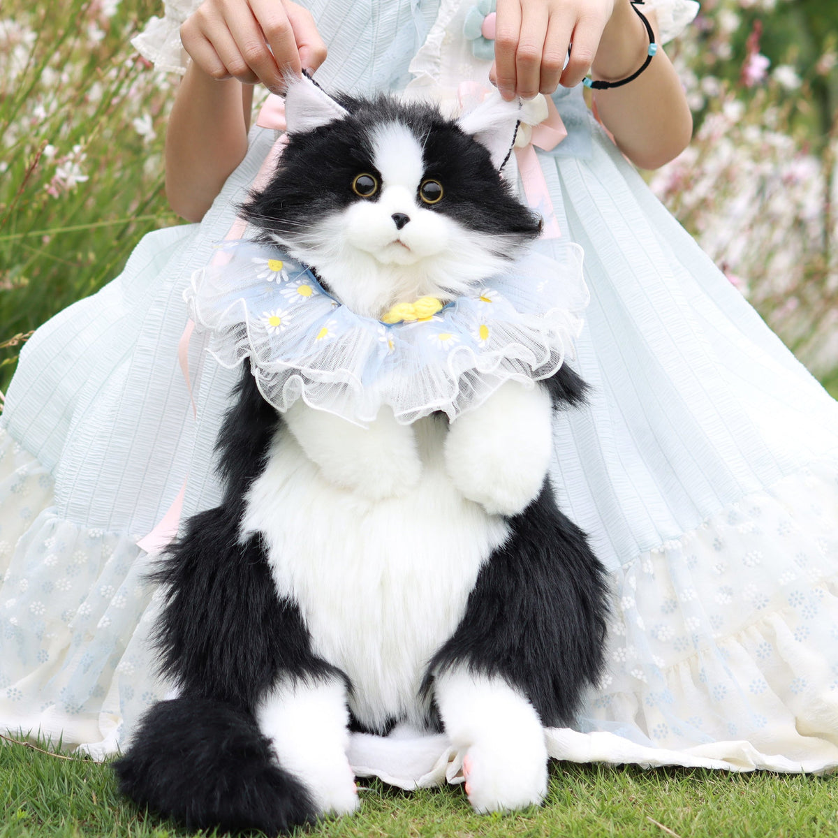Tuxedo Cat Plush Backpack
