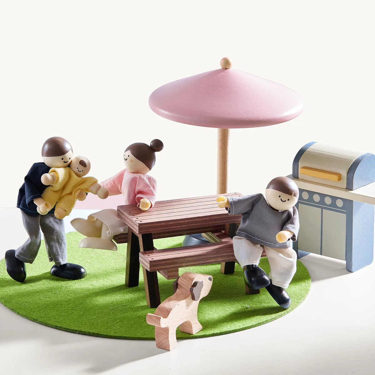 Tiny Land Sweetwood Edge Dollhouse — Green & Pink