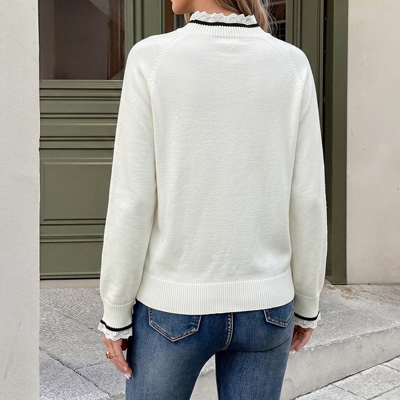 Colorblock Bow Sweater