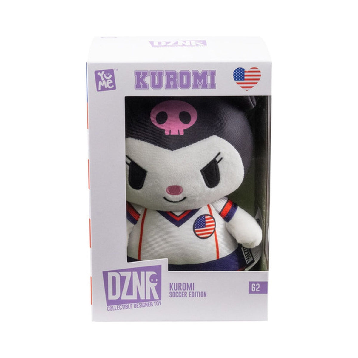 YuMe DZNR Hello Kitty USA Soccer Plush, 7 Inches