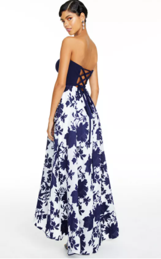 Jump Juniors Floral-Embroidered High-Low Gown – 9/10