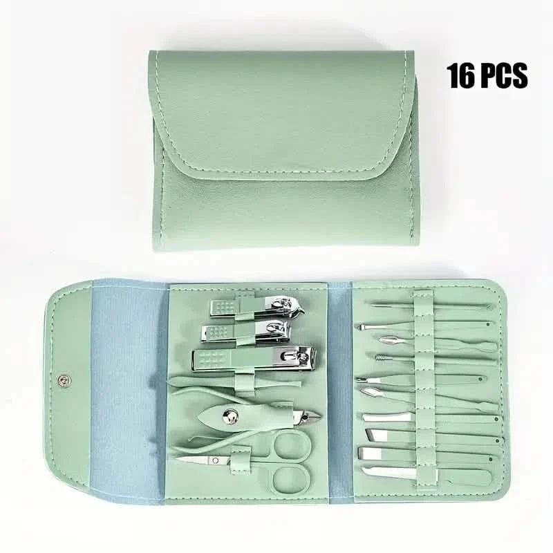 Manicure Tool Set with Travel Case, 16 Pieces