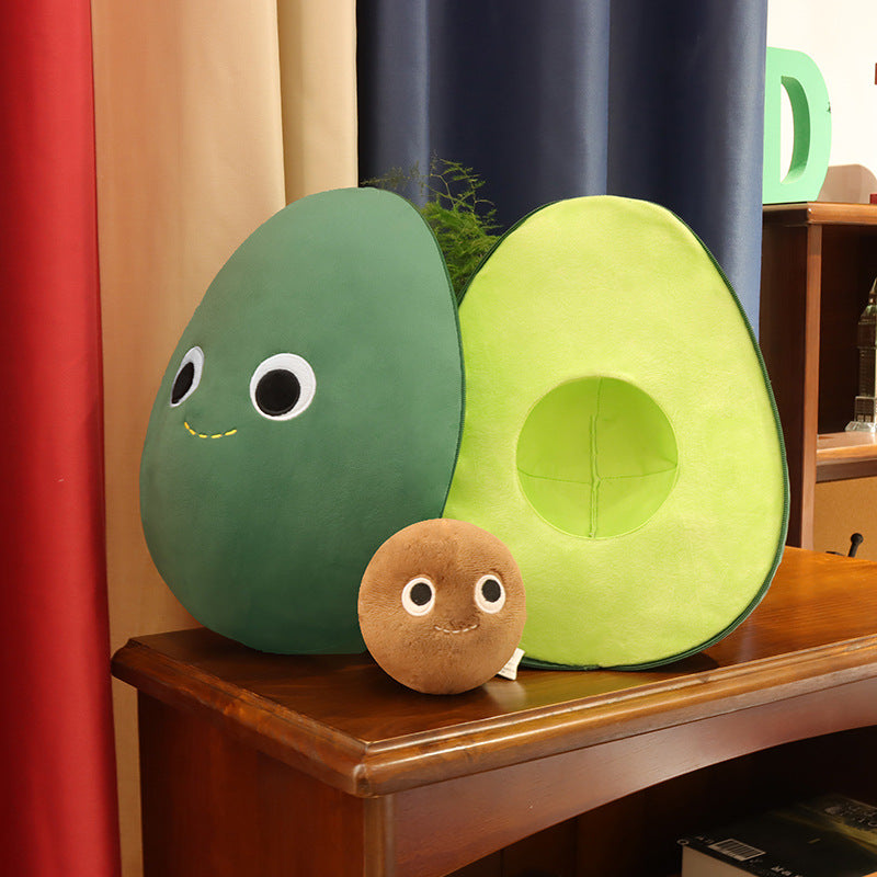 Avocado Plush Pillow Toy — 35 × 20 cm