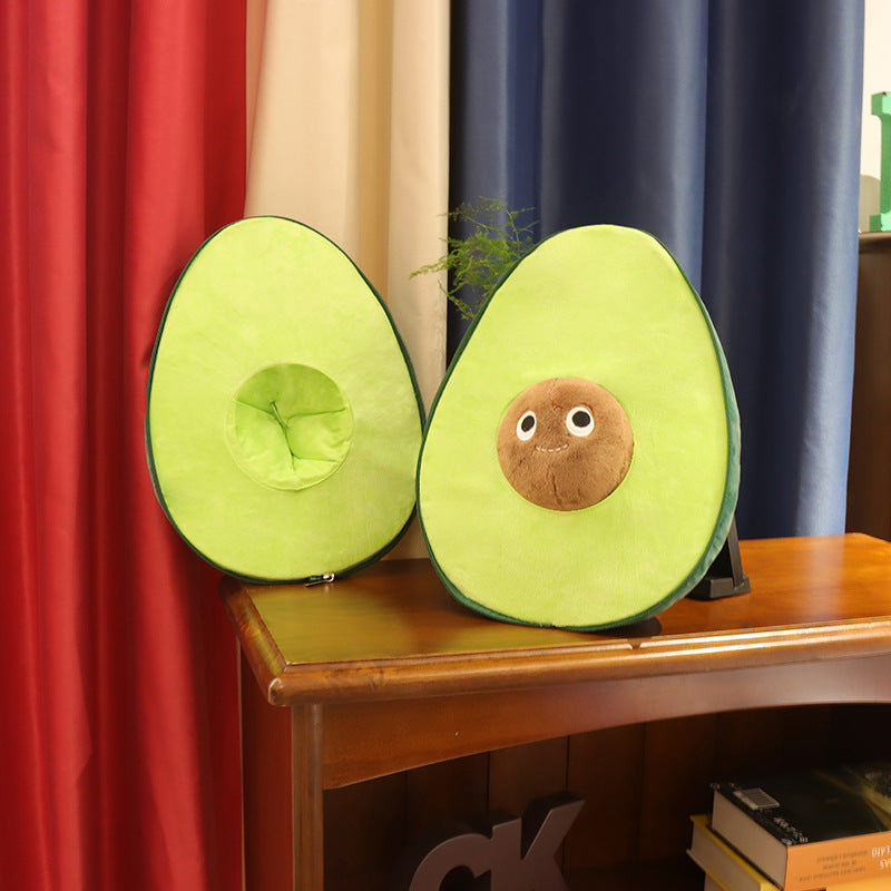 Avocado Plush Pillow Toy — 35 × 20 cm