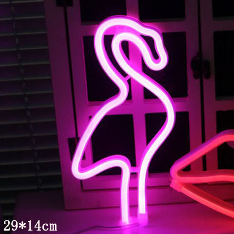 LED Neon Wall Night Light — USB & Battery Powered