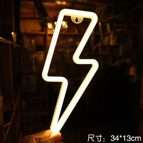 LED Neon Wall Night Light — USB & Battery Powered