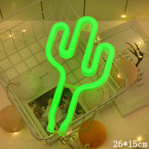 LED Neon Wall Night Light — USB & Battery Powered