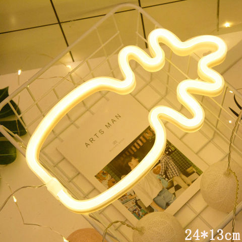 LED Neon Wall Night Light — USB & Battery Powered