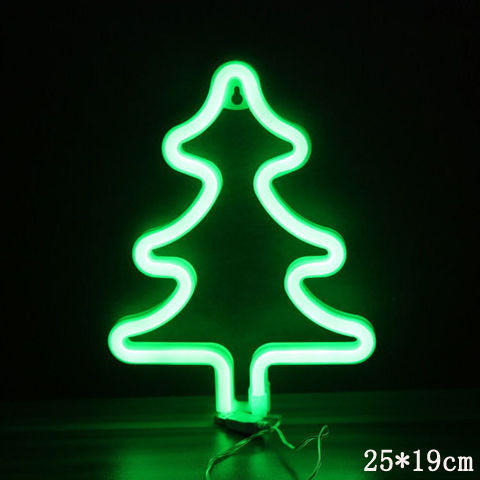 LED Neon Wall Night Light — USB & Battery Powered