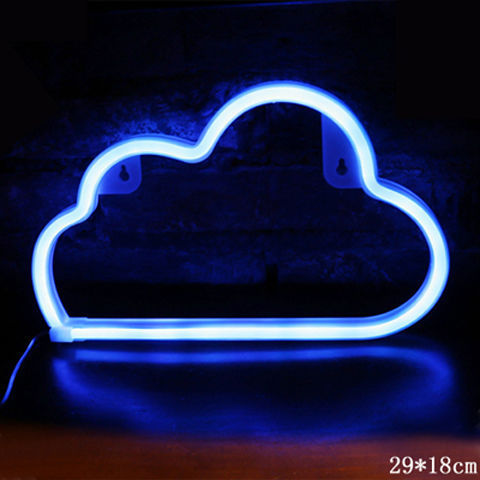 LED Neon Wall Night Light — USB & Battery Powered