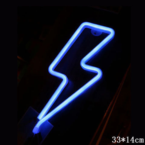 LED Neon Wall Night Light — USB & Battery Powered