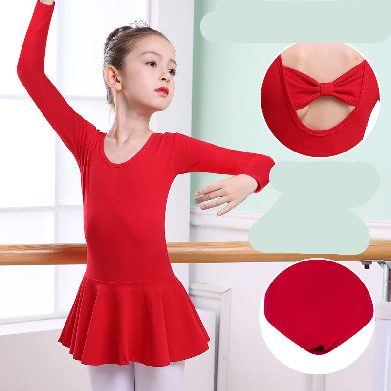Girls’ Short-Sleeve Tutu Dance Outfit