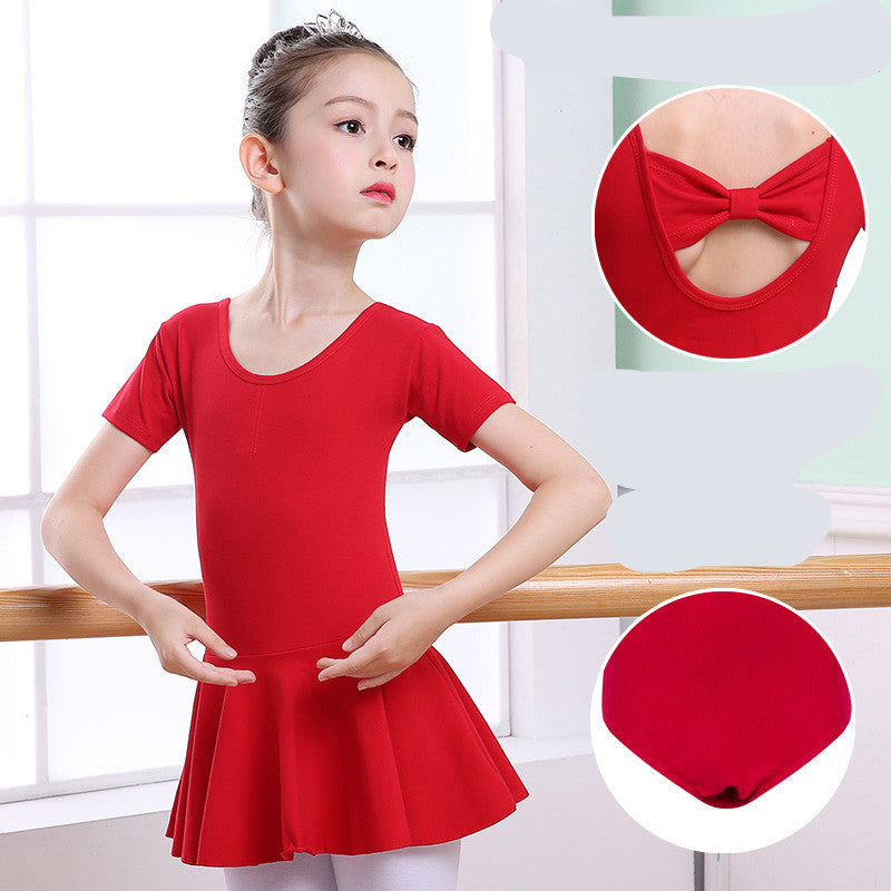 Girls’ Short-Sleeve Tutu Dance Outfit