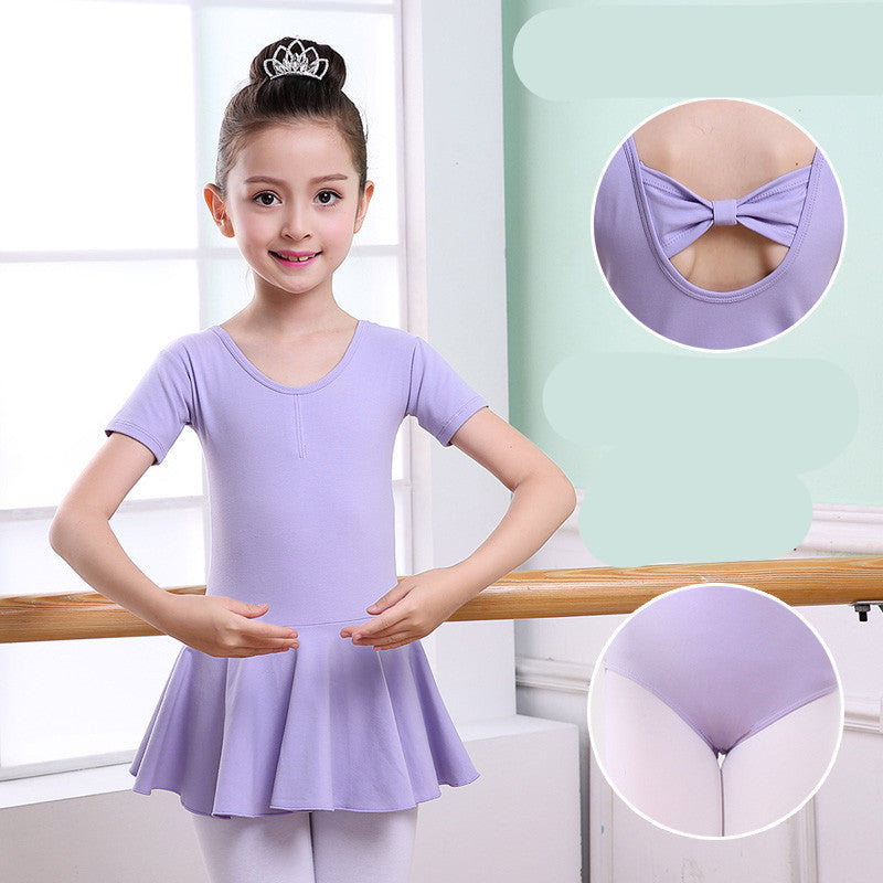 Girls’ Short-Sleeve Tutu Dance Outfit