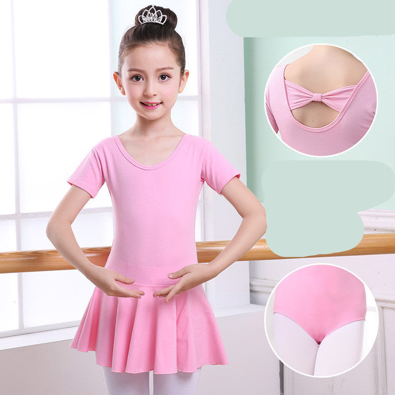 Girls’ Short-Sleeve Tutu Dance Outfit