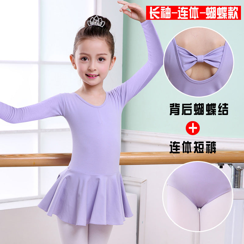 Girls’ Short-Sleeve Tutu Dance Outfit