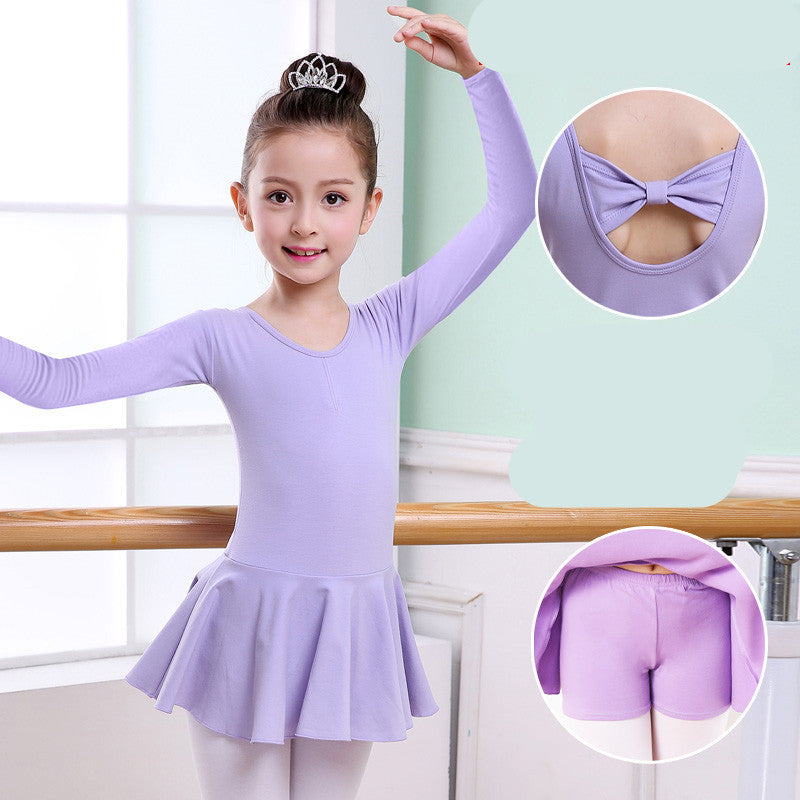 Girls’ Short-Sleeve Tutu Dance Outfit
