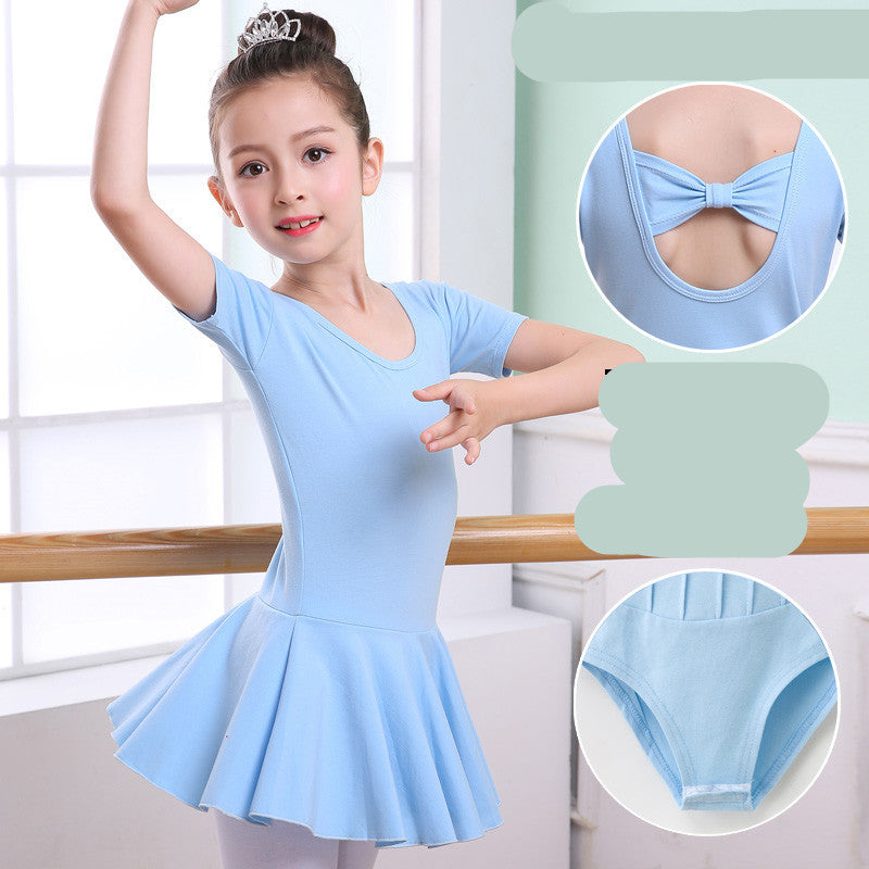 Girls’ Short-Sleeve Tutu Dance Outfit