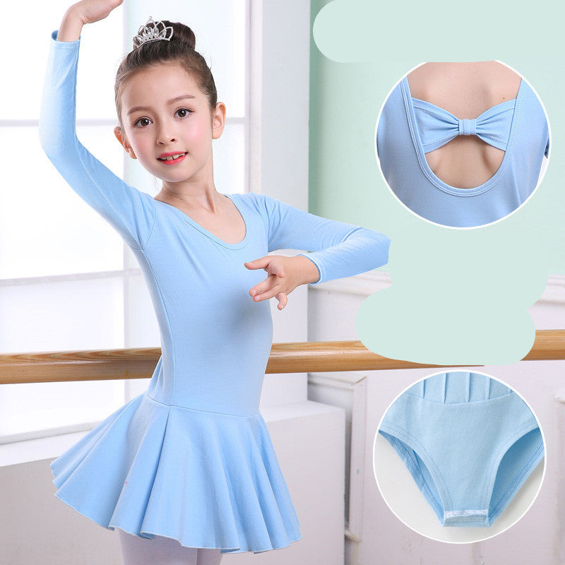 Girls’ Short-Sleeve Tutu Dance Outfit