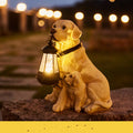 Solar LED Dog Lantern Garden Sculpture