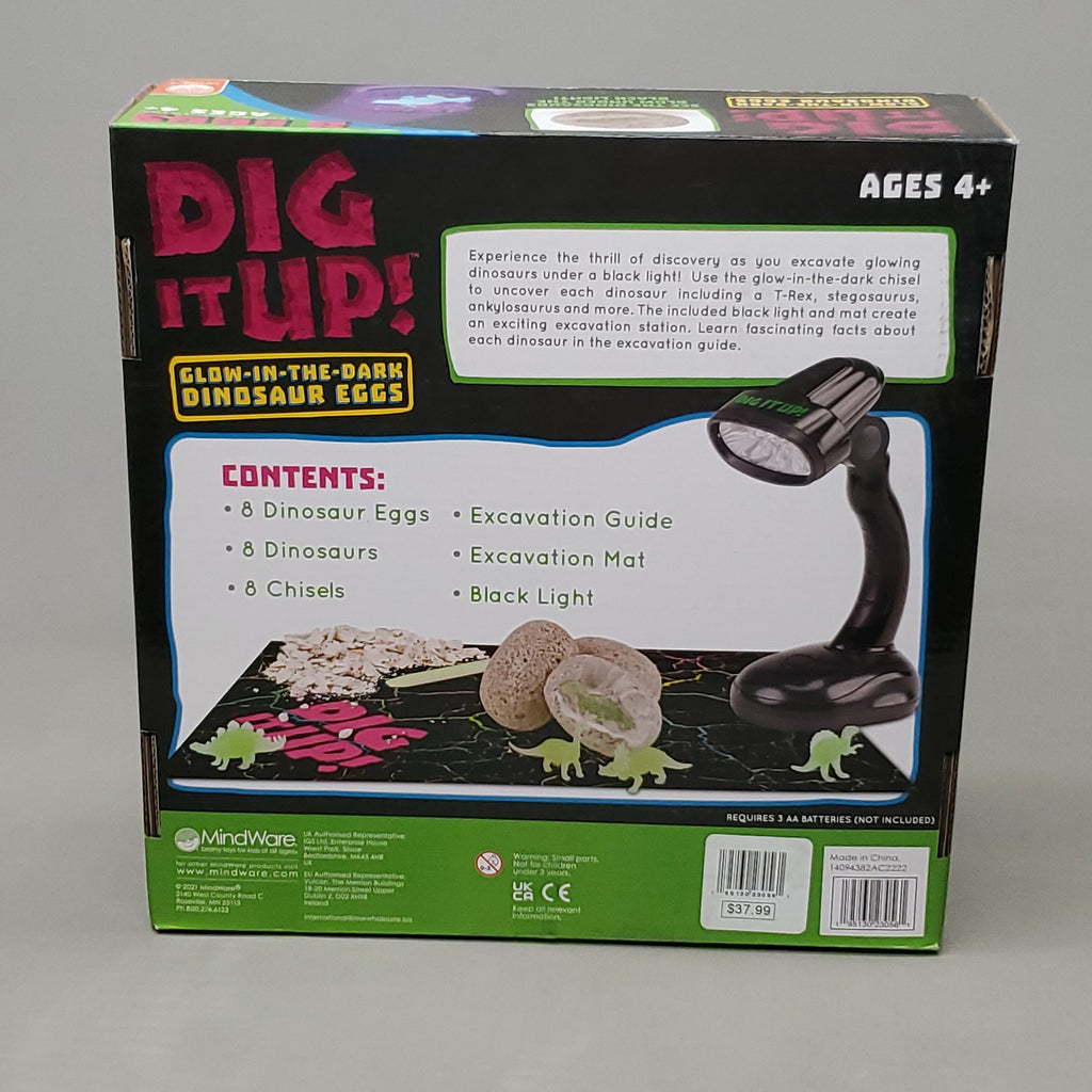 MindWare Glow-in-the-Dark Dinosaur Egg Dig Kit