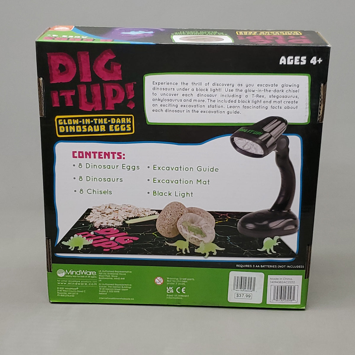 MindWare Glow-in-the-Dark Dinosaur Egg Dig Kit