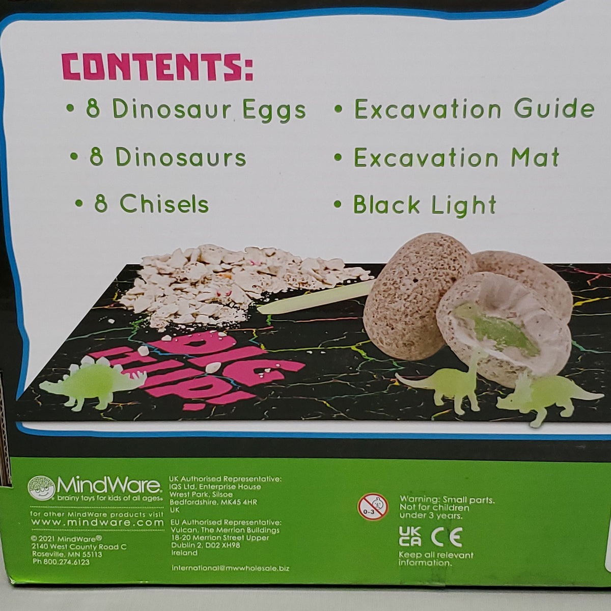 MindWare Glow-in-the-Dark Dinosaur Egg Dig Kit