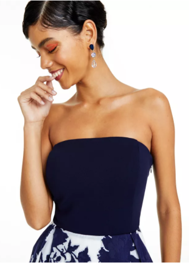 Jump Juniors Floral-Embroidered High-Low Gown – 9/10