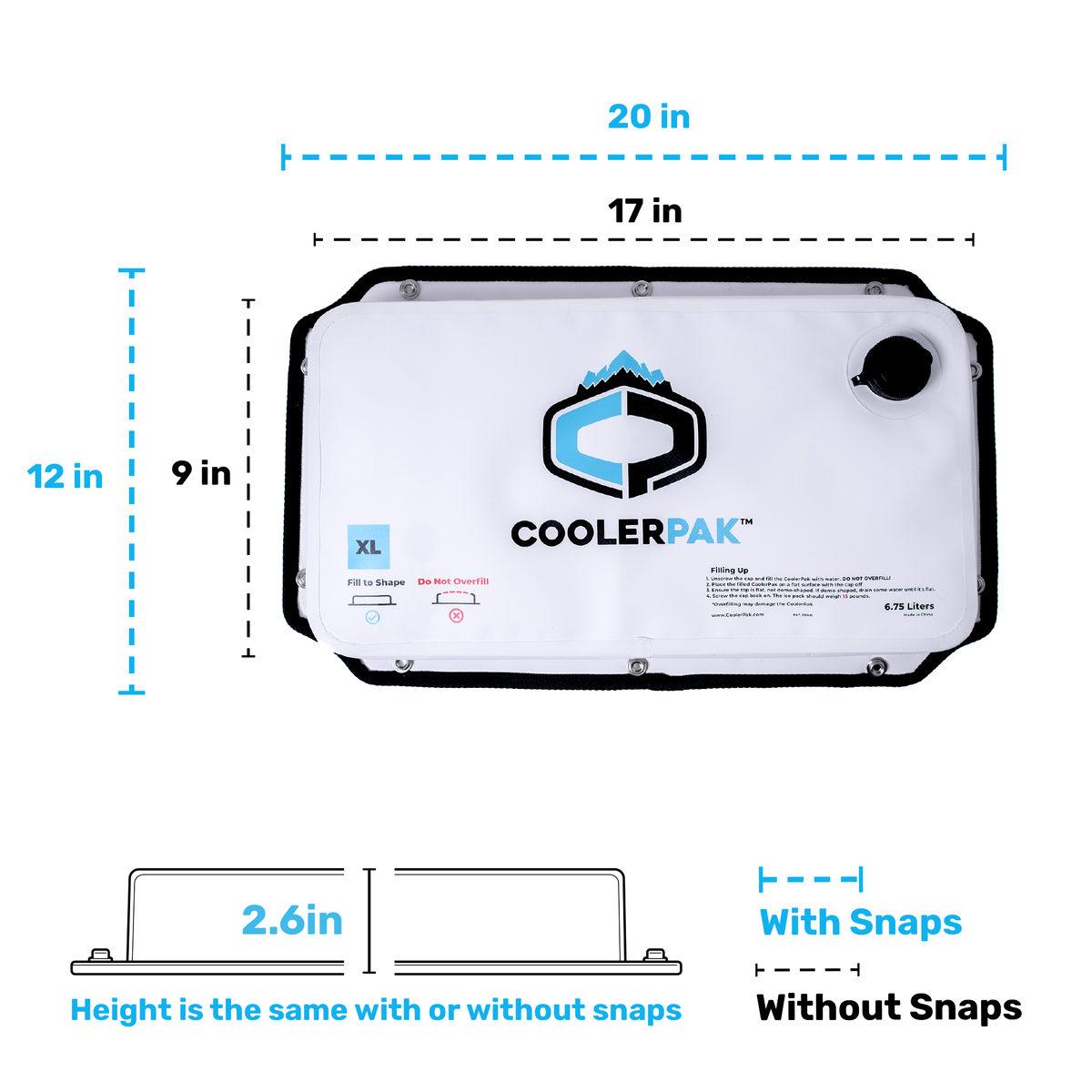CoolerPak 16 lb Reusable Cooler Ice Block Pack