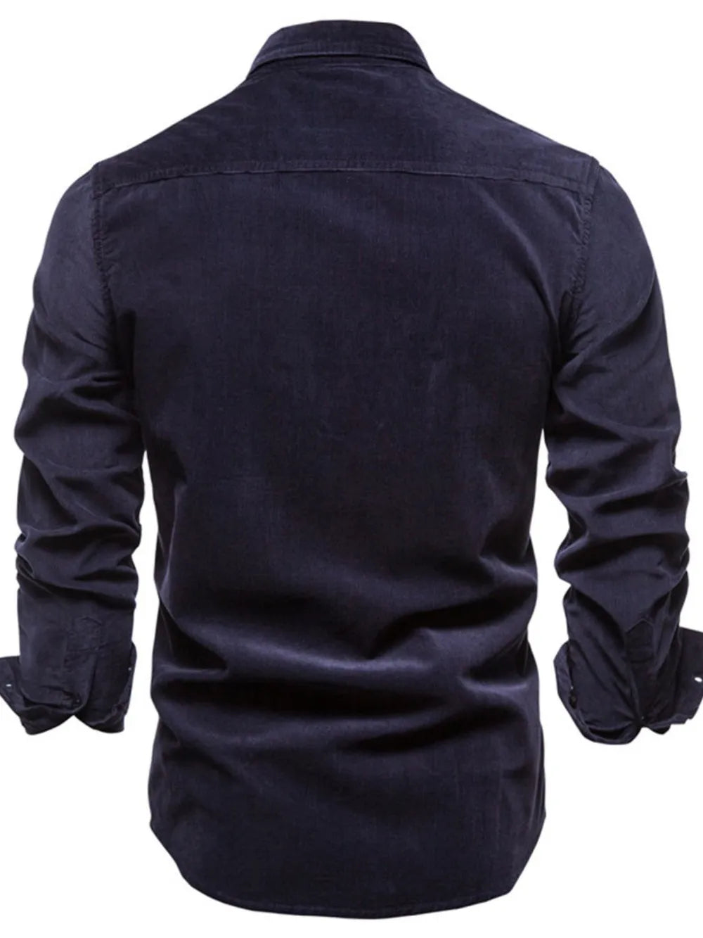 Men's Plus Size Solid Button-Down Collared Shirt