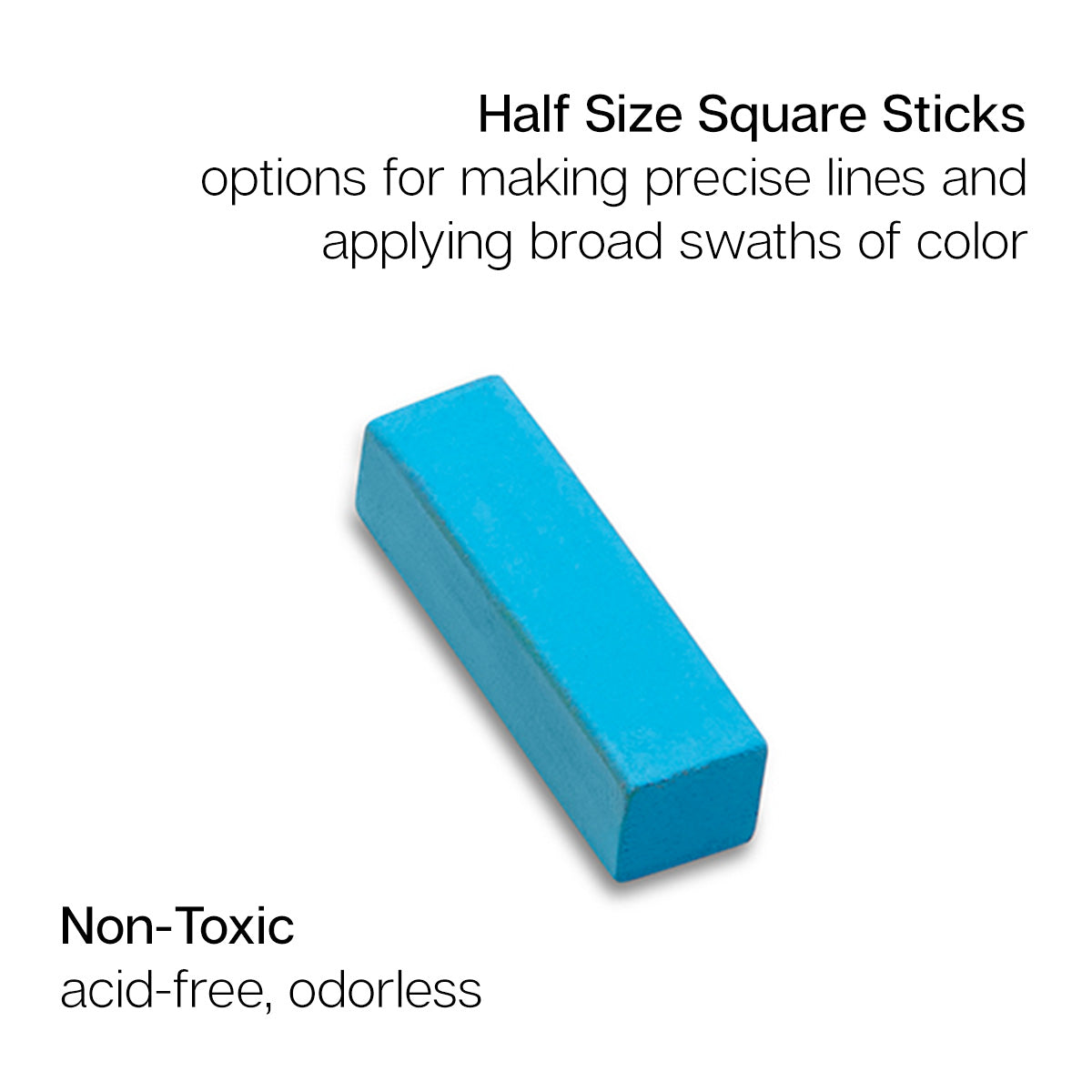 Soft Square Pastel Half Sticks, 50 Pieces