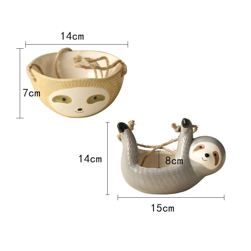 Ceramic Hanging Animal Planter Pot