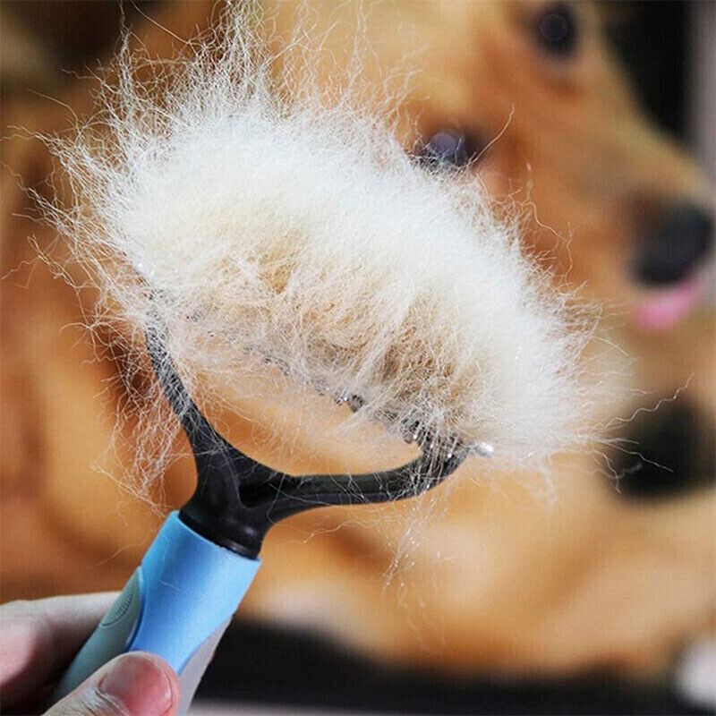 Grooming Brush For Pet Dog Cat Deshedding Tool Rake Comb Fur Remover Reduce 2-Side Dematting Tool For Dogs Cats