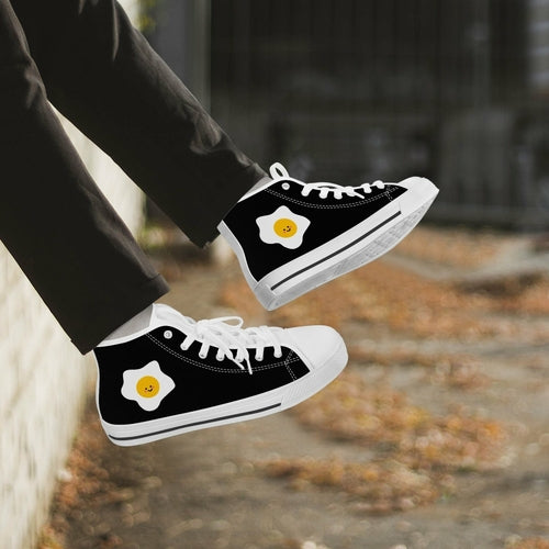Jacki Easlick Lux Egg High-Top Canvas Sneakers – White/Black