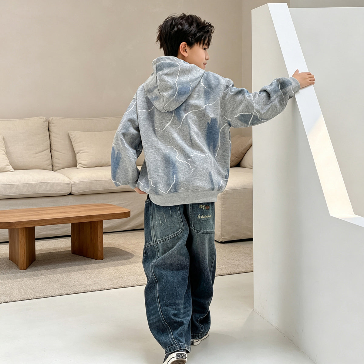 Boys’ Long-Sleeve Hooded Sweatshirt
