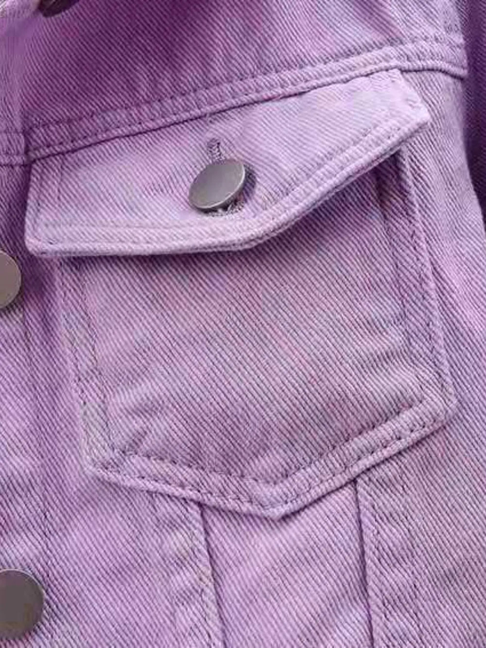 Women's Plus Size Cropped Denim Jacket