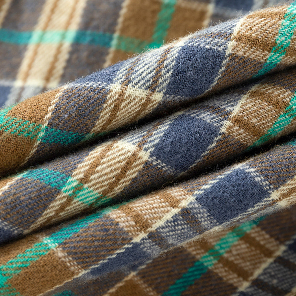 Long Sleeve Shirt for Boys with Hooded Plaid Design
