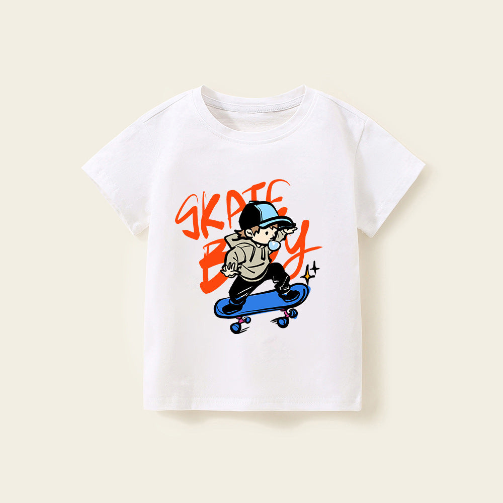 Boys’ White Short-Sleeve T-Shirt