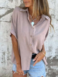 Women's Plus Size Button-Down Short-Sleeve Shirt