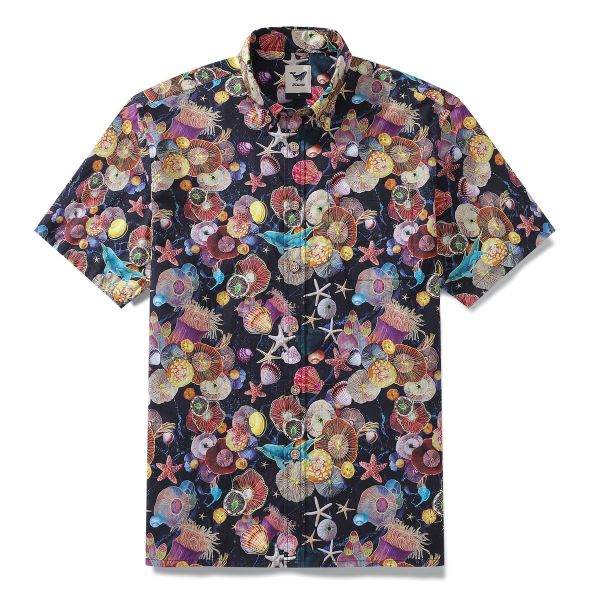 Men's Coral Wonderland Cotton Hawaiian Shirt