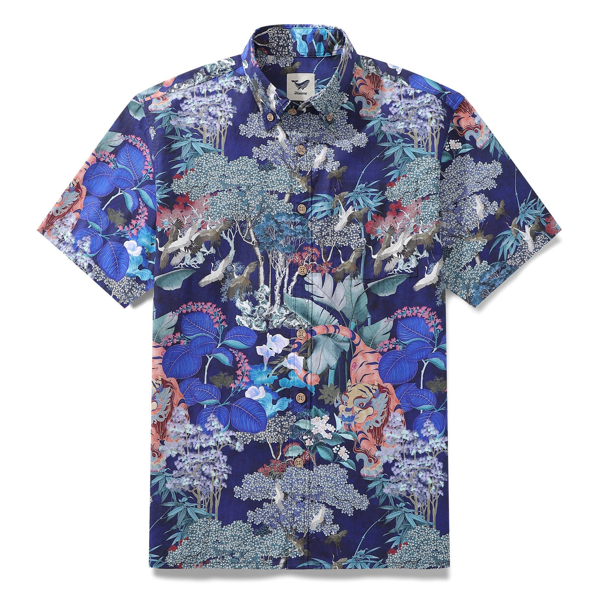 Men's 1950s Vintage Print Cotton Hawaiian Shirt