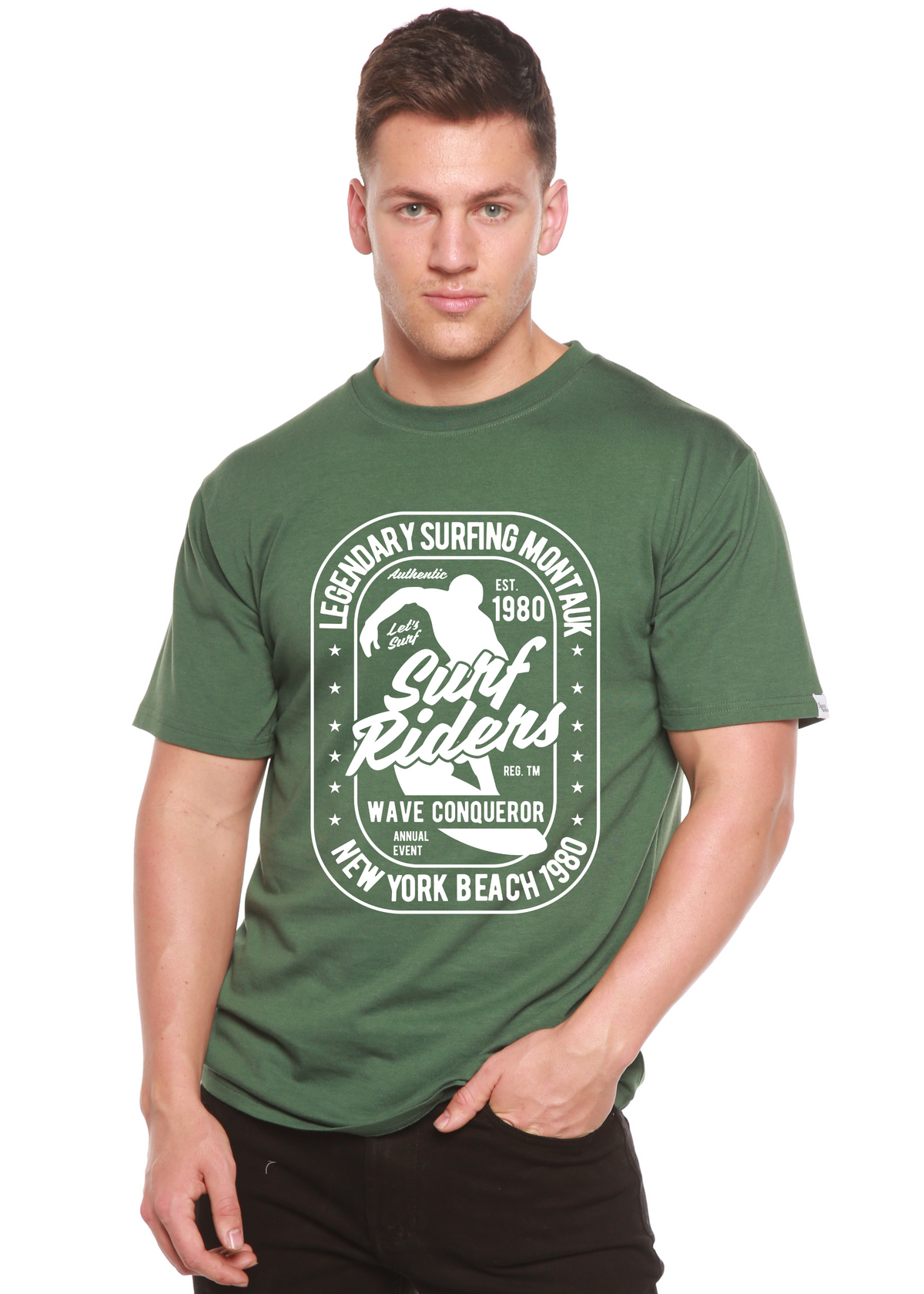 Men's Surf Rider Bamboo-Blend Graphic T-Shirt