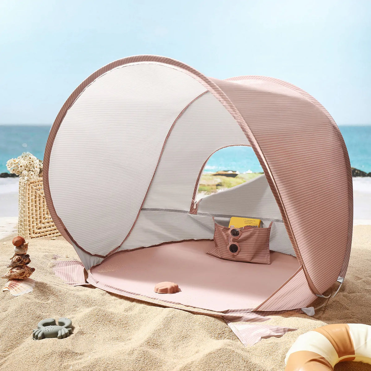 Tiny Land Beach Tent & Sand Toy Set for Kids